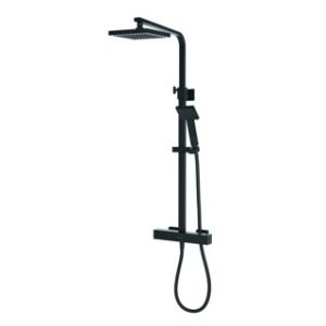 Aqualisa AQ Square Shower Column with Cool Touch for HP/Combi use - Matt Black