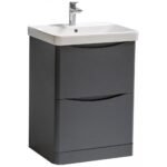 Arc 600x460mm Floor Standing Unit Matt Graphite_1