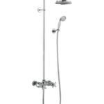 Burlington Eden Dual Function with Valve 6'' Rose & Handset - Chrome/White
