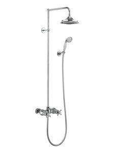 Burlington Eden Dual Function with Valve 6'' Rose & Handset - Chrome/White