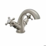 Burlington Claremont Quarter Turn Mono Basin Mixer - Brushed Nickel