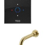 TED Cuba Basin Filler Kit with Interface, Processor & Basin Filler in Brushed Brass