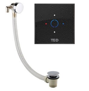 TED Cuba Interface & Digital Processor with Bath Slimline Overflow Filler in Chrome