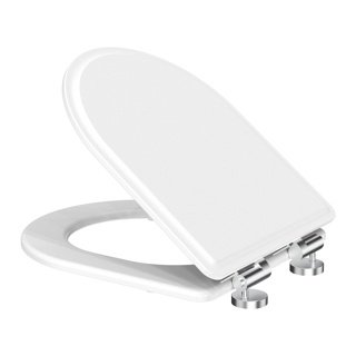 Tavistock Gloss White Painted FSC Soft Close Seat with Chrome Hinges