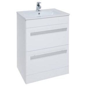Purity Floor Standing 2 Drawer WHITE 600*855*450_1