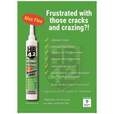 Decorators Caulk A4 POS Card