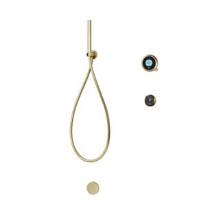 Elisa Intuition 23 Divert Conc Smart Hand Shower, Overflow Bath Filler, Remote - HP/Combi - Brass