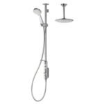 Aqualisa iSystem 23 Smart Dual Outlet Exposed with Riser Rail & Ceiling Head (HP/Combi ) - Chrome
