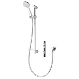 Aqualisa iSystem 23 Smart Single Outlet Concealed with Riser Rail (Gravity Pumped) - Chrome