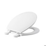 Tavistock Meridian Toilet Seat White Hinges - White