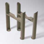2 column Insertable Feet (pair) Raw Metal_1