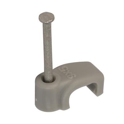 FMP 1 Flat Twin Earth Cable Clips GREY