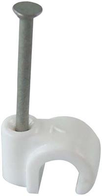 FMP 11.0mm Round Cable Clip WHITE