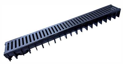 Channel Drain Low Profile Plastic 1Mx92mmx120mm