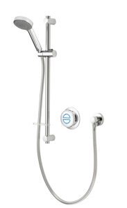 Aqualisa Quartz 23 Classic Digital Shower, Riser Rail with Adjustable Head (HP/Combi) - Chrome