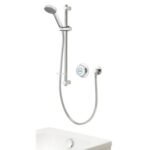 Aqualisa Quartz 23 Classic Divert Concealed Valve, Bath O-Flow Filler & Riser Kit - HP/Combi -Chrome
