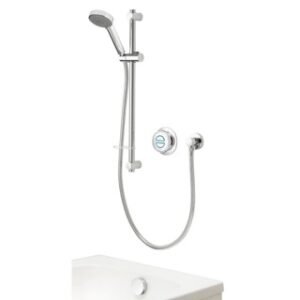 Aqualisa Quartz 23 Classic Divert Concealed Valve, Bath O-Flow Filler & Riser Kit - HP/Combi -Chrome