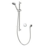 Aqualisa Quartz 23 Blue Smart Concealed with 90mm Adjustable Head & Riser Rail (HP/Combi) - Chrome