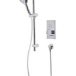 Tavistock Axiom Single Function Push Button Shower System With Riser Kit - Chrome