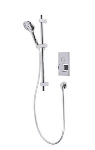 Tavistock Axiom Single Function Push Button Shower System With Riser Kit - Chrome