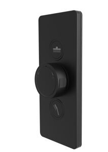 Tavistock Axiom Dual Function Push Button Shower Valve - Black