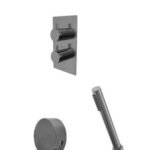 Tavistock Quantum Dual Function Shower, Overflow Bath Filler & Deck Mounted Handset - Gunmetal Grey
