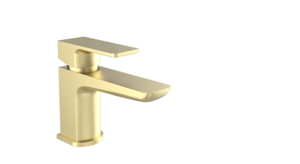 Kolt Mini Mono Basin Mixer Brushed Brass_1