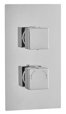 SHOWER Concealed Square Therm Valve Diverter 2 Way