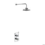 Burlington Trent Single Function Valve with 12'' Shower Head - Chrome/White