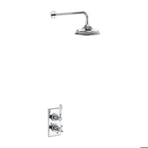Burlington Trent Single Function Valve with 12'' Shower Head - Chrome/White