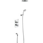 Burlington Trent Dual Function Concealed Valve with 6'' Rose, Handset & Hose - Chrome/White