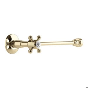Burlington Cistern On/Off Valve - Gold/White Indices