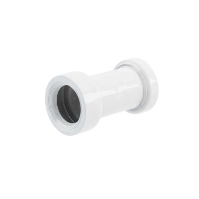 Burlington Ceramic Straight Pan Connector - White