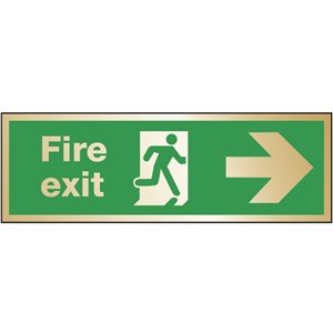 FIRE EXIT SIGN GOLD20 RS 400X150MM  RIGID S/A