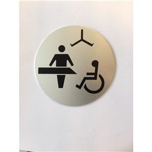 CHANGING PLACES WC DISC 75MM SELF ADHESIVE