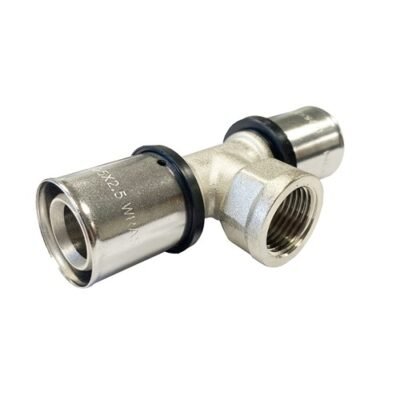 KeyPlumb -  Multilayer Press - Female Iron Tee - 25mm x 1/2" x 25mm