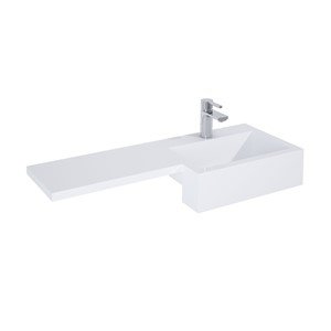 LINEAR COMPACT 100CM HAND 1 TAP-HOLE SOLID SURFACE BASIN