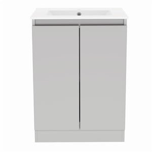 GLOUCESTER 2 DOOR BASIN UNIT FLOOR STANDING GREY