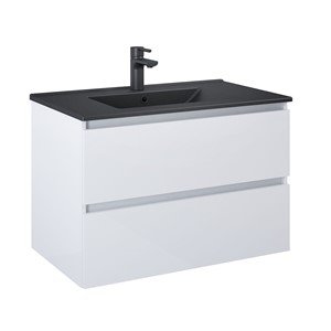 80CM SUSSEX 1 TAP HOLE BASIN MATT BLACK.