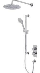 Tavistock Quantum Dual Function Concealed Shower System with Head and Riser Kit - Chrome