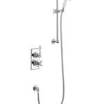 Burlington Trent Single Function with Slide Rail & Handset - Chrome/White