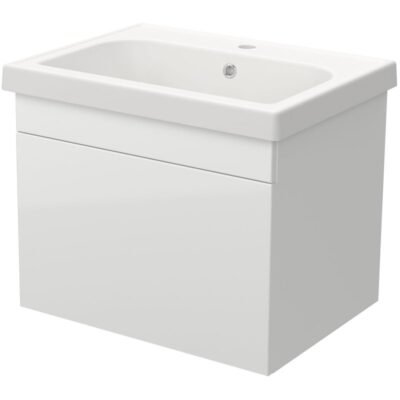 Wall Hung Vanity Unit 1 Drawer 600 - c/w Eden Basin