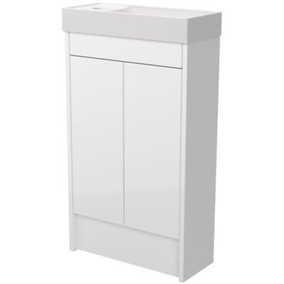 Floor Standing Vanity Unit Two Door 500 Slim w/ Witham Basin