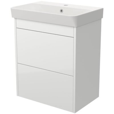 Wall Hung Vanity Unit Two Drawer 600 w/ Lavant Basin