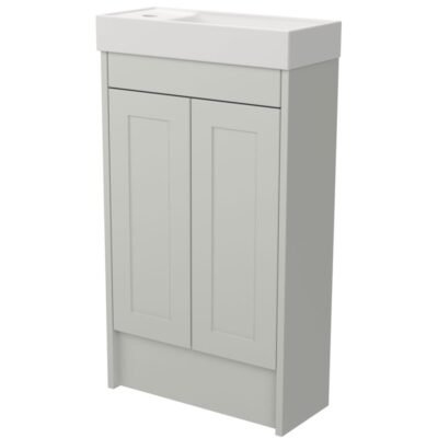 Floor Standing Vanity Unit Two Door 500 Slim w/ Witham Basin