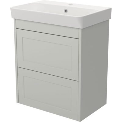 Wall Hung Vanity Unit Two Drawer 600 w/ Lavant Basin