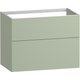 Aurelia 800 Two Drawer Vanity Unit - Fern Green