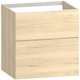 Aurelia 600 Two Drawer Vanity Unit - Light English Oak