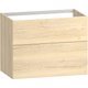 Aurelia 800 Two Drawer Vanity Unit - Light English Oak