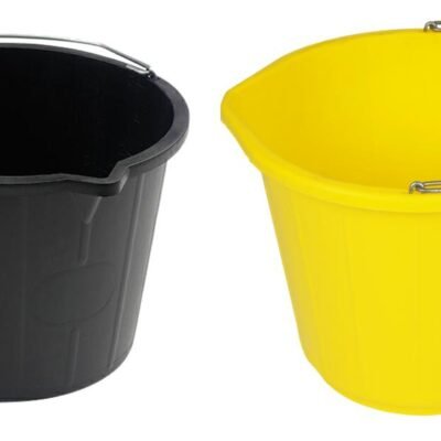 Builders Buckets - 3 Gallon  +Black & Yellow Plastic